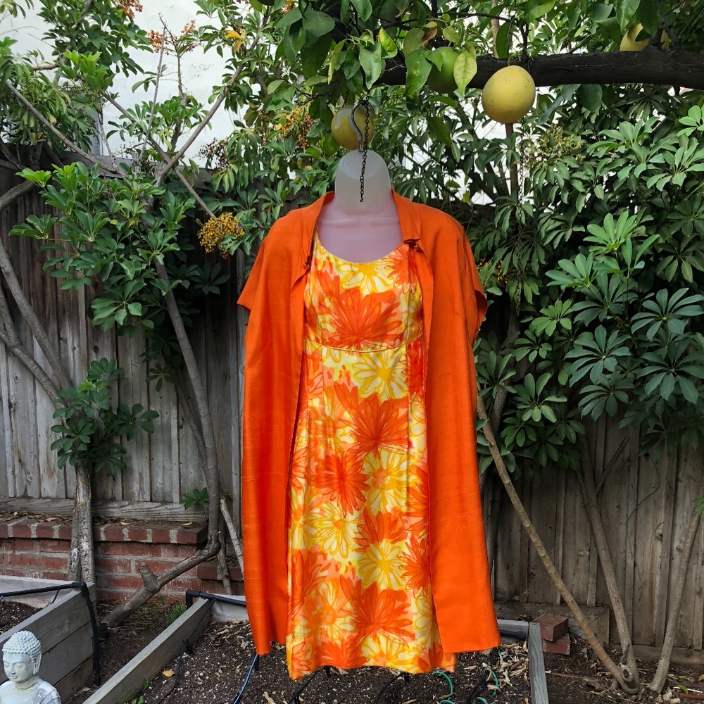 Vintage Two-piece Floral Dress Outfit